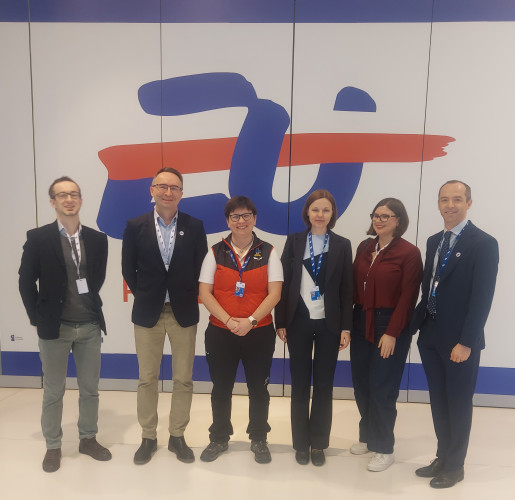 Przedstawiciele MFiPR i CPE z beneficjentką PBU